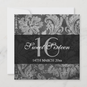 Invitation Motif Vintage Sweet sixteen