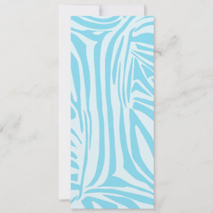 Invitation Motif Zèbre Bleu