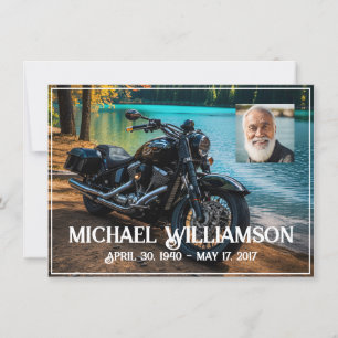 Invitation Moto près de l'eau Fête de la vie