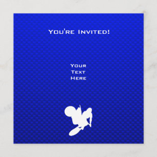 Invitation Motocross bleu