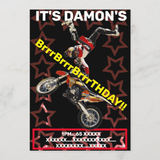 INVITATION MOTOCROSS SUPERCROSS MOTOCYCLETTE