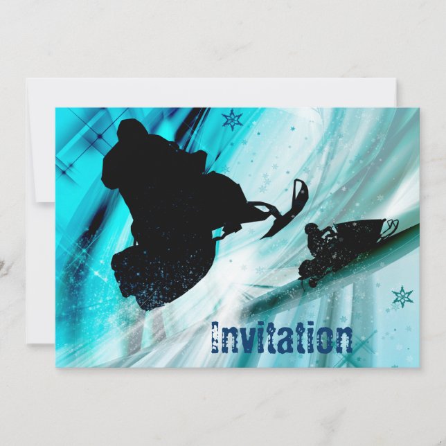 Invitation Motoneige sur les pistes de glace (Devant)