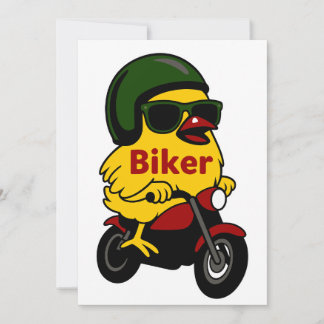 Invitation Motorcycle Chick Biker
