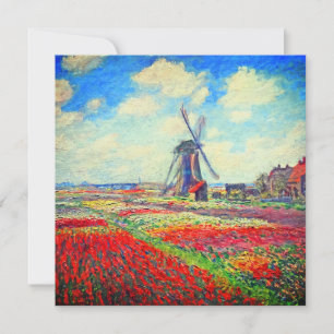 Invitation Moulin à vin Monet Tulips