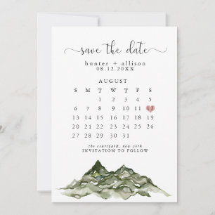 Invitation Mountain Enregistrer le calendrier des dates
