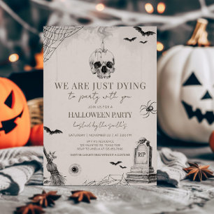 Invitation Mourir à la fête d'Halloween adulte