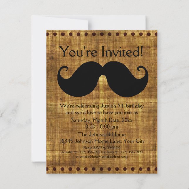 Invitation Moustache du pays (Devant)