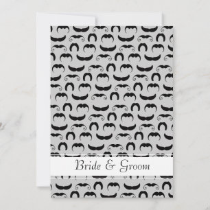 Invitation Moustache et Mariage de lèvres