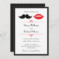 Moustache rouge, noir et blanc et Mariage des lèvr