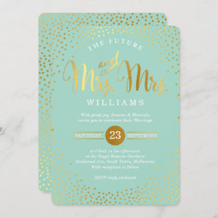 Invitation MRS & MRS. STYLISH Monnaie de confetti MARIAGE en 