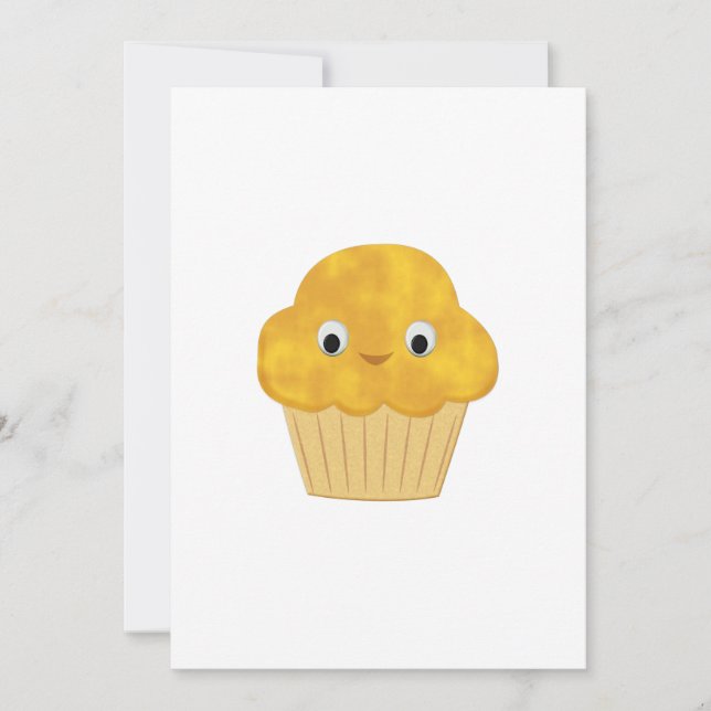 Invitation Muffin de maïs caricaturé mignon (Devant)