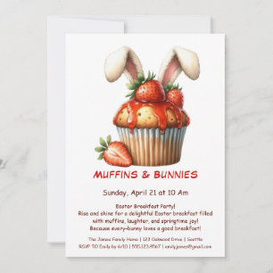 Invitation Muffins & Matins – Fête de Pâques petit-déjeuner 