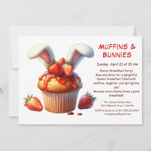 Invitation Muffins & Matins – Fête de Pâques petit-déjeuner 