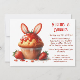 Invitation Muffins & Matins – Fête de Pâques Petit Déjeuner 