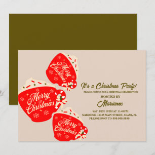 Invitation Mug de chocolat chaud de fête de Noël 