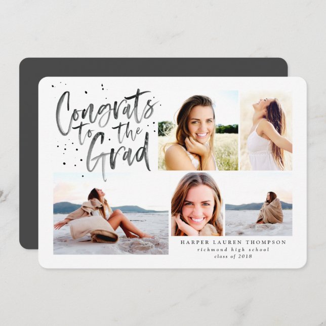 invitation multi-photo pour la promotion 2018 (Devant / Derrière)