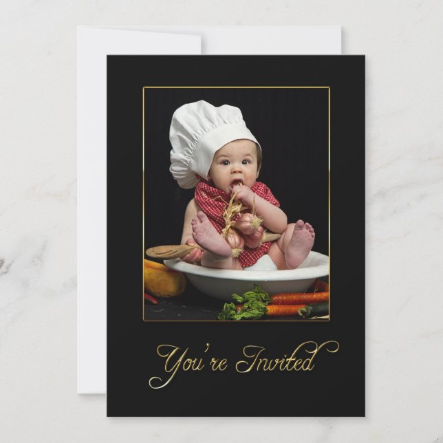 INVITATION - MULTI PURPOSE - BABY AS CHEF (Front)