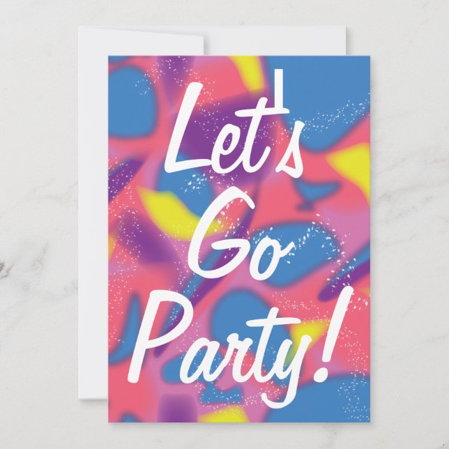 Invitation Multicolor Retro 90s (Devant)