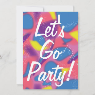 Invitation Multicolor Retro 90s