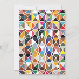 Invitation Multicolore geometric patterns with octagon shapes