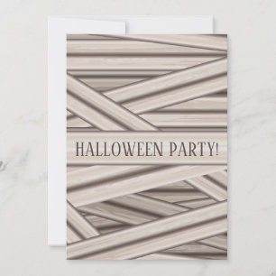 Invitation Mummy Stripes Halloween personnalisable