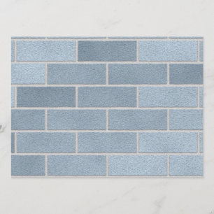 Invitation Mur de briques bleu