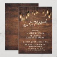Mur en bois marron avec éclairages Edison, Nous no