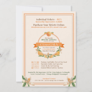 Invitation Musée d'histoire de Dunedin 2025 Gala Citrus