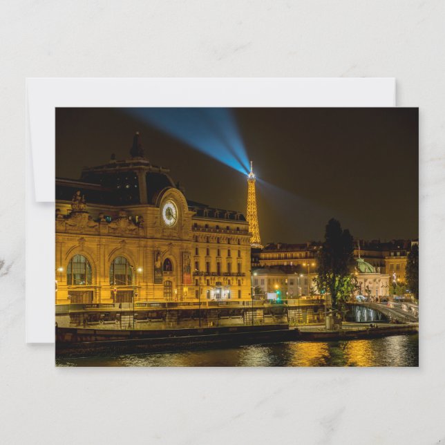 Invitation Musée d'Orsay à Paris la nuit (Devant)