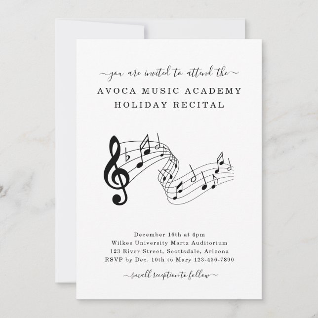 Invitation Music Studio Piano Violon Voix Considérant Invitat (Devant)