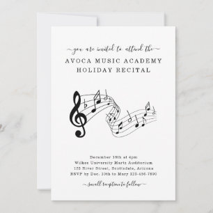 Invitation Music Studio Piano Violon Voix Considérant Invitat
