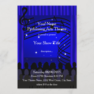 Invitation Musical Performing Arts Music Stage Show Invitatio