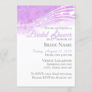 Invitation musicale de Fête de la mariée