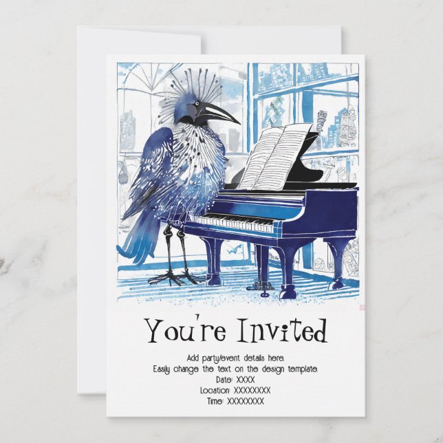 Invitation musicale personnalisée (Devant)