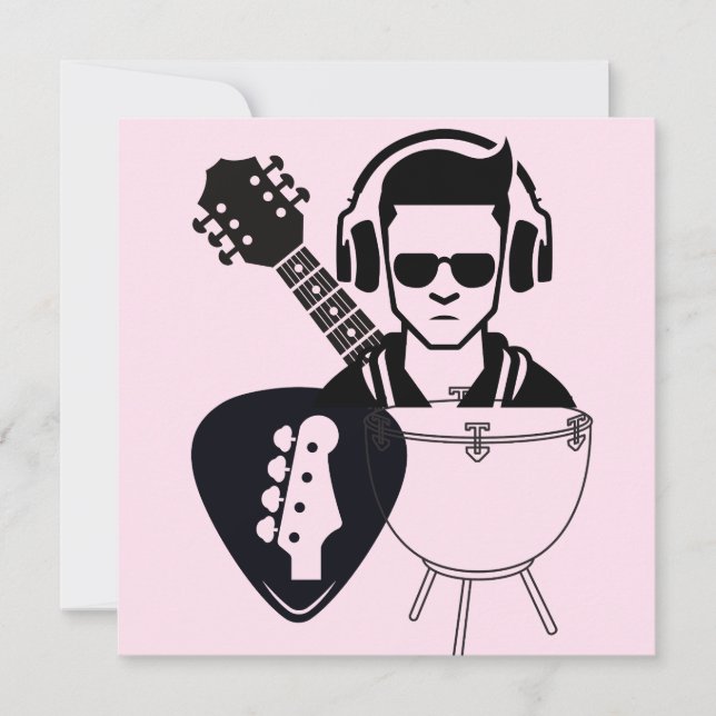 Invitation Musique à gogo (Devant)