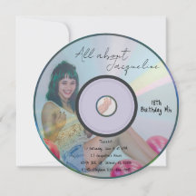 Musique CD Fille Rétro Bleu Anniversaire