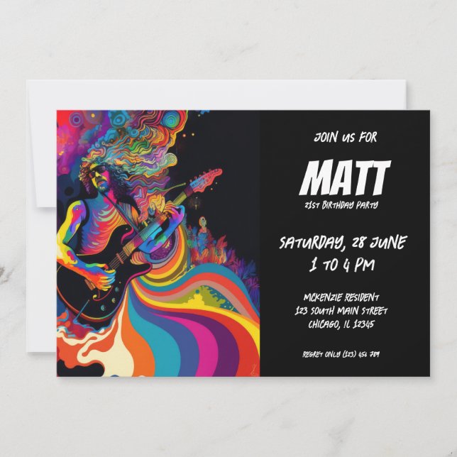 Invitation Musique Concert Guitariste (Devant)