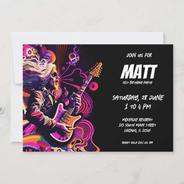 Invitation Musique Concert Guitariste (Devant)