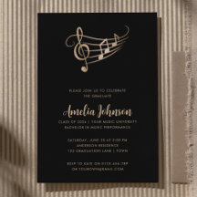 Musique Graduation Treble Clef Élégant