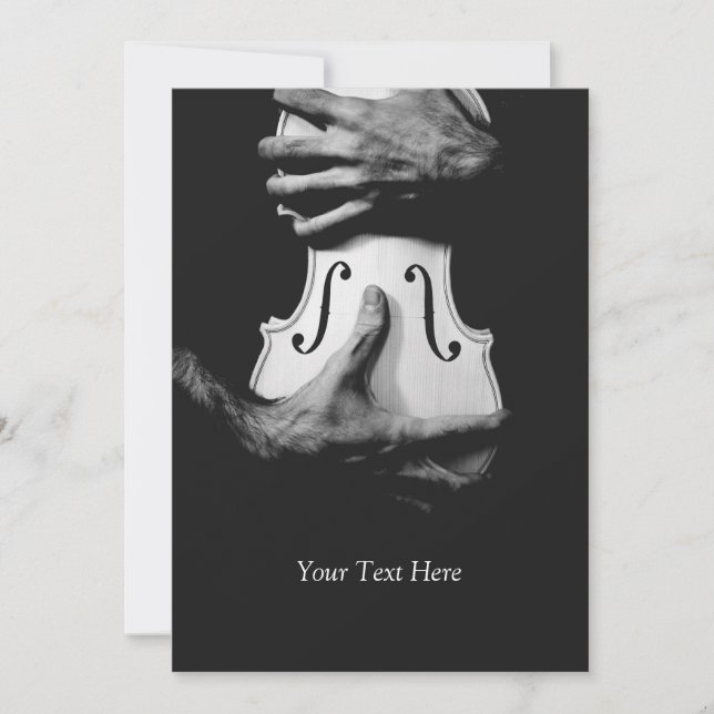 Invitation Musique violon (Devant)