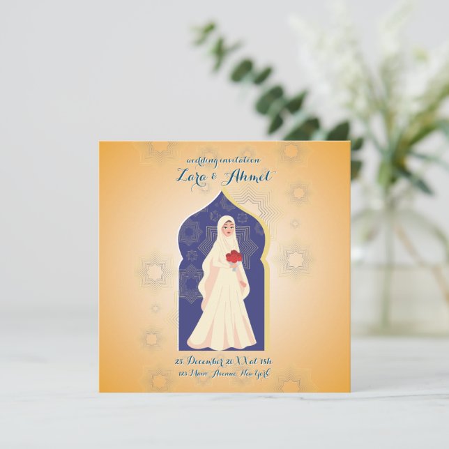 Invitation Muslim bachelorette (Debout devant)