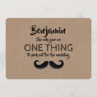 Mustache Funny Groomsman ou Best Man