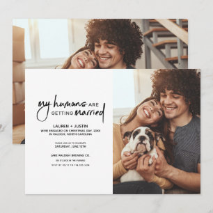 Invitation My Humans Getting Married 2 Photo Engagement Party