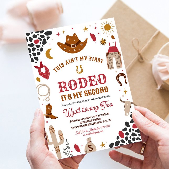 Invitation My Second Rodeo Cowboy Ranch Southwestern Annivers (Créateur téléchargé)