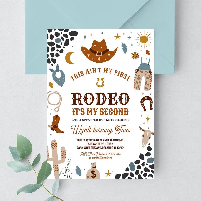 Invitation My Second Rodeo Cowboy Ranch Southwestern Annivers (Créateur téléchargé)
