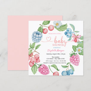 Invitation Myrtille Fraise Framboise Baie Sucrée