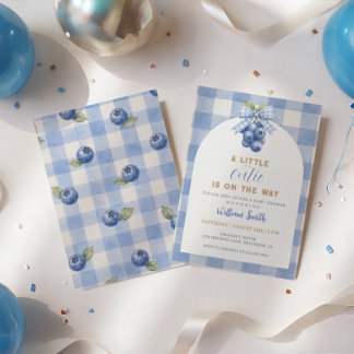 Invitation Myrtilles Modernes Une baby shower pour un petit b