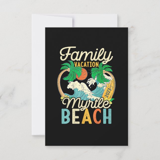 Invitation Myrtle Beach Famille Vacation 2023 Correspondant R (Devant)