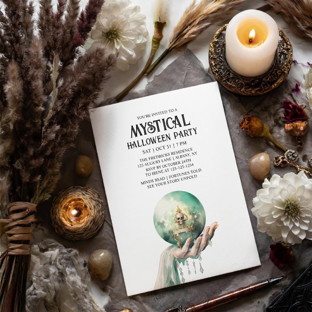 Invitation Mysstal Ball Fortune Mint Halloween Party (Créateur téléchargé)