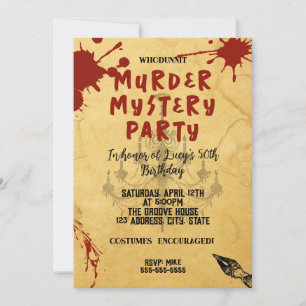 Invitation mystère de meurtre whodunit partie sanglante 40e 5